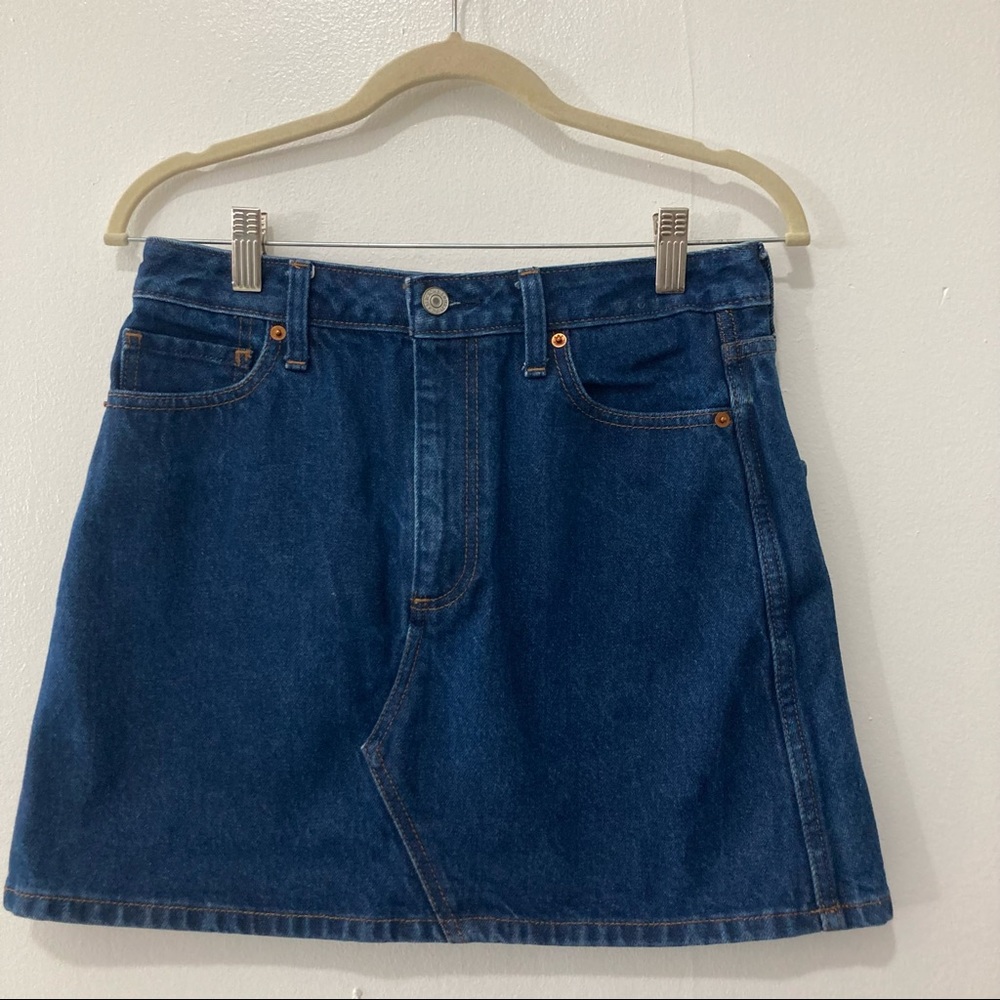 ABERCROMBIE and FITCH Zoe Natural Rise Vintage A-Line Jean Skirt Size 28